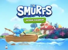 De oceaan van smurfen schoonmaken